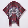 Tassel Double-Face Small Check Burgundy