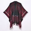 Fringed Pinstripe Lattice Burgundy