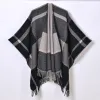 Fringed Pinstripe Lattice Black