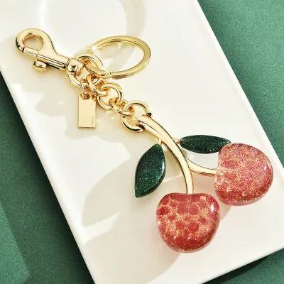 Women Fashion Cherry Metal Keychain Key Ring Pendant