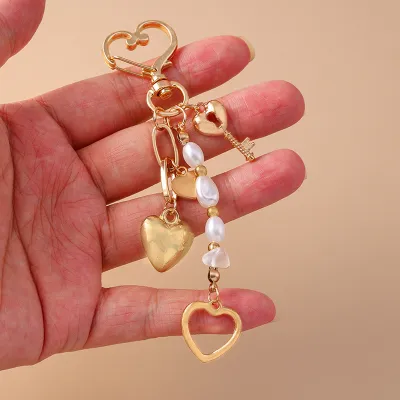 Women Creative Starfish Keychain Key Ring Zinc Alloy Cartoon
