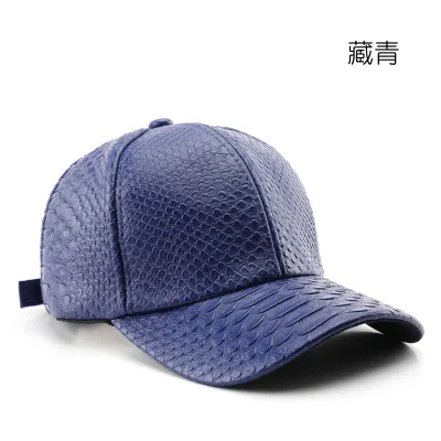Fashion Autumn Winter Solid Color Pu Leather Windproof Sunscreen Cap