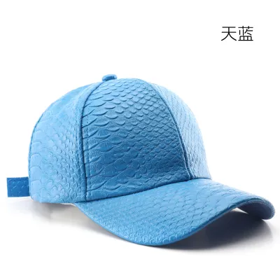 Fashion Autumn Winter Solid Color Pu Leather Windproof Sunscreen Cap