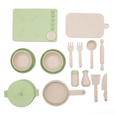 Kids Silicone Simulation Kitchen Toys Play House Set