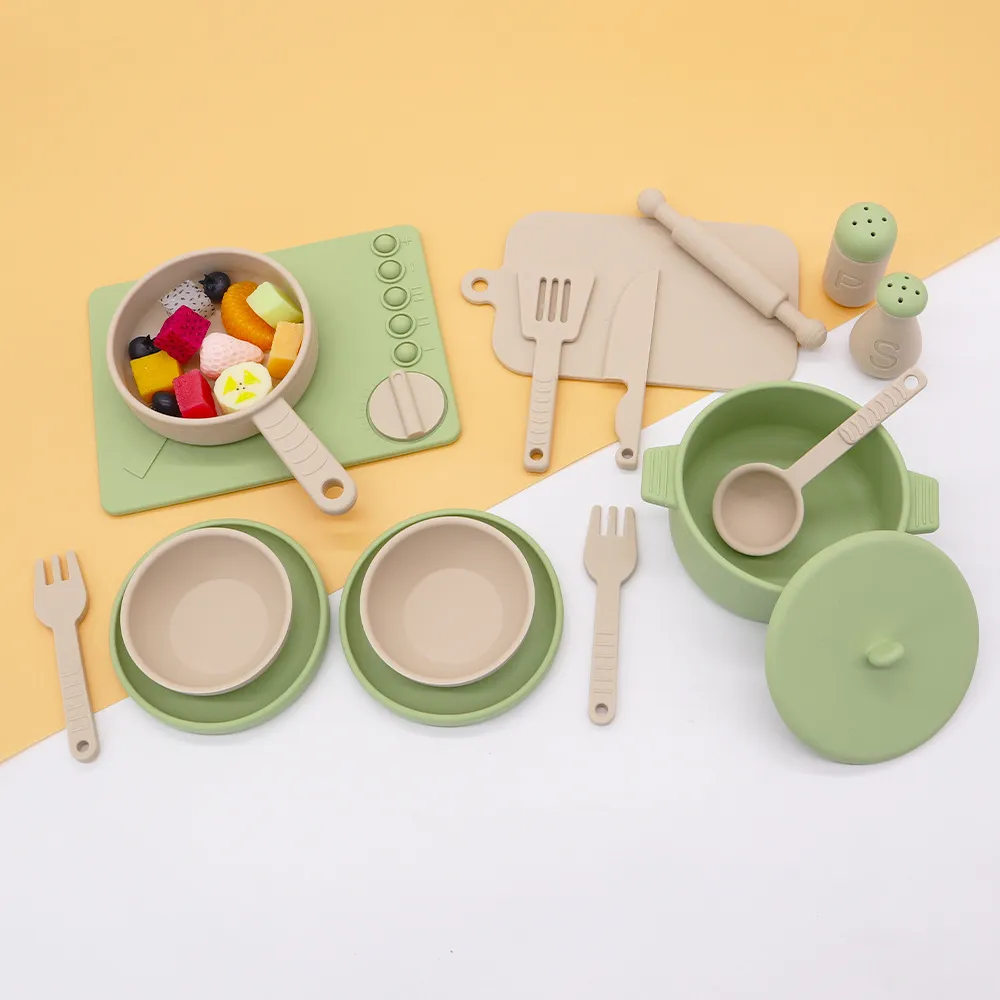 Kids Silicone Simulation Kitchen Toys Play House Set