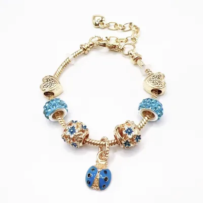 Women Fashion Flower Bowknot Hollowed Beaded Bracelet