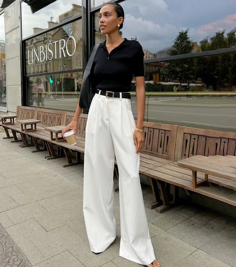 Women Casual Loose Wide Leg High Waist Pants