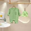 Gauze Double Buckle Hat Hatshirt Green