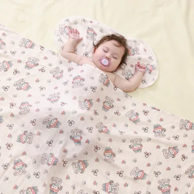 Baby Bamboo Fiber Cotton Gauze Bath Towel Newborn Blanket 120x120cm