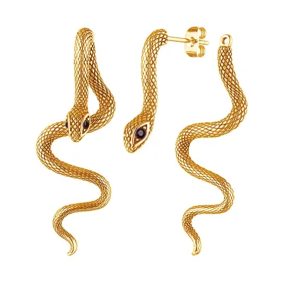 Women Fashion Detachable Snake Earrings Zinc Alloy Personality Trend