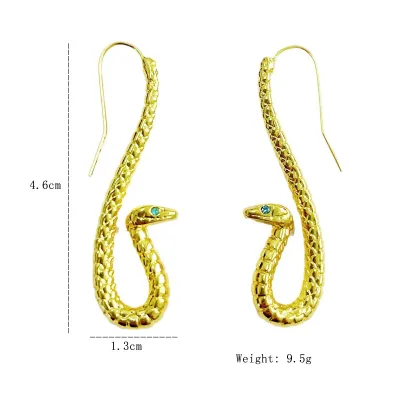 Women Fashion Detachable Snake Earrings Zinc Alloy Personality Trend