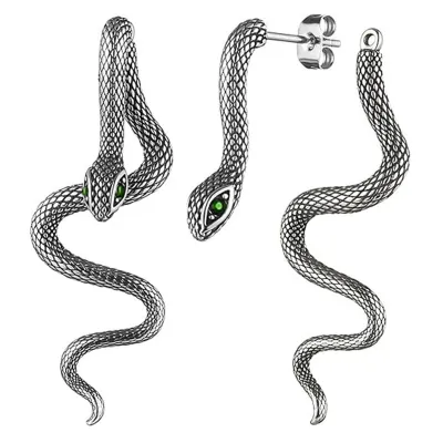 Women Fashion Detachable Snake Earrings Zinc Alloy Personality Trend