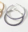 Diameter 4.5Cm Silver Blue Diamond