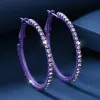 Diameter 4.5Cm Purple White Drill