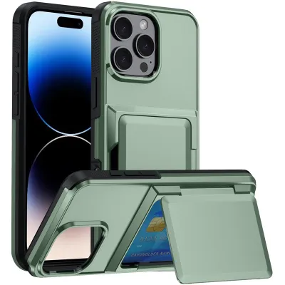 Fashion Solid Color Multi-Function Wallet iPhone Case