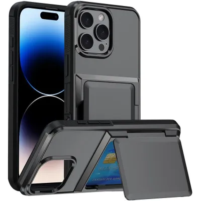 Fashion Solid Color Multi-Function Wallet iPhone Case