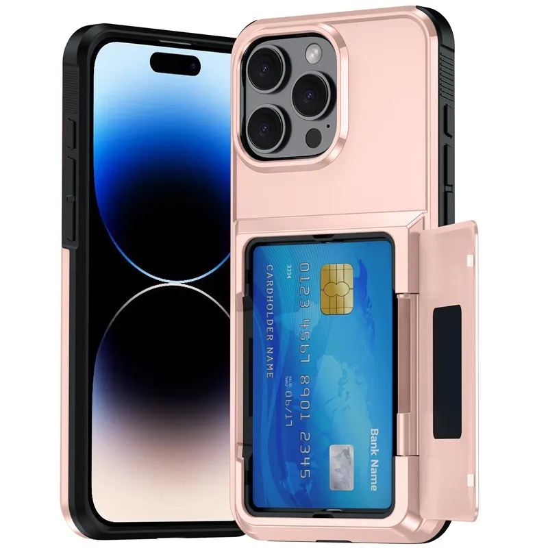 Fashion Solid Color Multi-Function Wallet iPhone Case