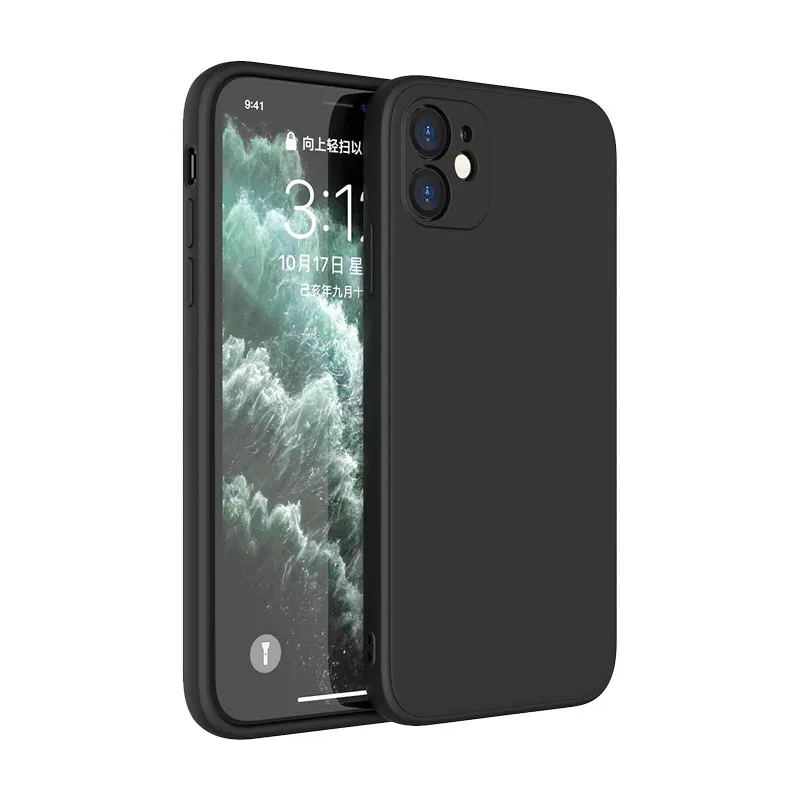Fashion Solid Color Silicone TPU All-Inclusive Phone Case for Apple