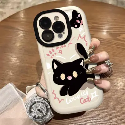Cute Cat Frosted iPhone Case TPU All-Inclusive for Apple