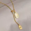 Gold H Letter Shell Necklace
