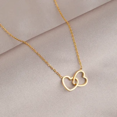 Women Fashion Irregular Gold Titanium Steel Necklace