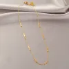 Gold Small Square Necklace