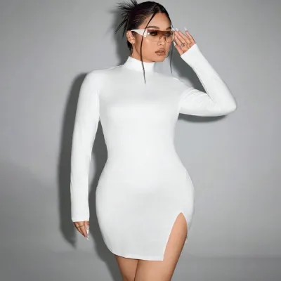 Vestido sexy de talla grande con cordones, color liso, cintura alta, espalda descubierta y diseño a la moda para mujer