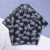 Coconut Tree Flower Navy Blue