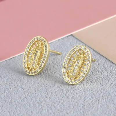 Women Fashion Retro Geometric Rhinestone Drop Earrings