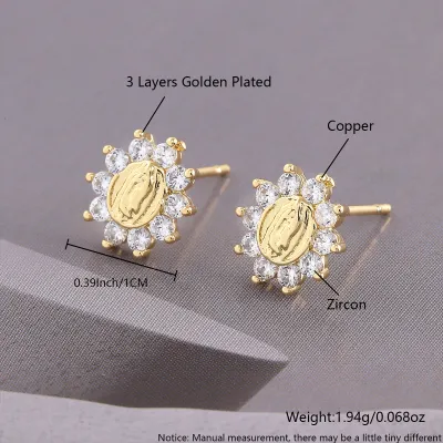Women Fashion Retro Geometric Rhinestone Drop Earrings