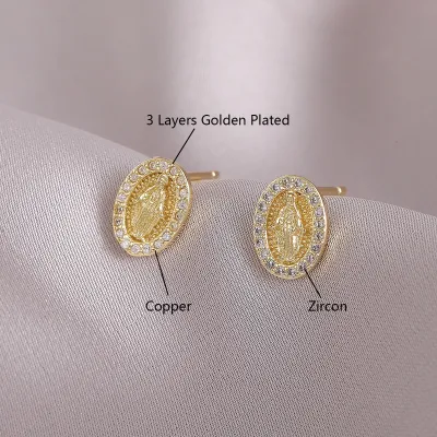 Women Fashion Retro Geometric Rhinestone Drop Earrings