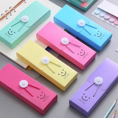 Simple Cartoon Creative Smile Tower Buckle Stationery Pencil Bag