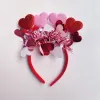 Red Pink Valentine'S Day Hair Hoops
