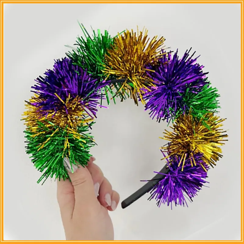 Mardi Gras Party Decoration Tricolor Cloth Headband