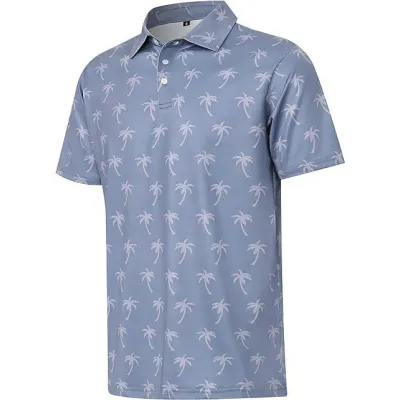 Men's Holiday Flamingo Floral Print Plus Size Short Sleeve Lapel Shirt