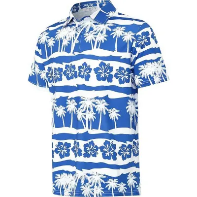 Men's Holiday Flamingo Floral Print Plus Size Short Sleeve Lapel Shirt