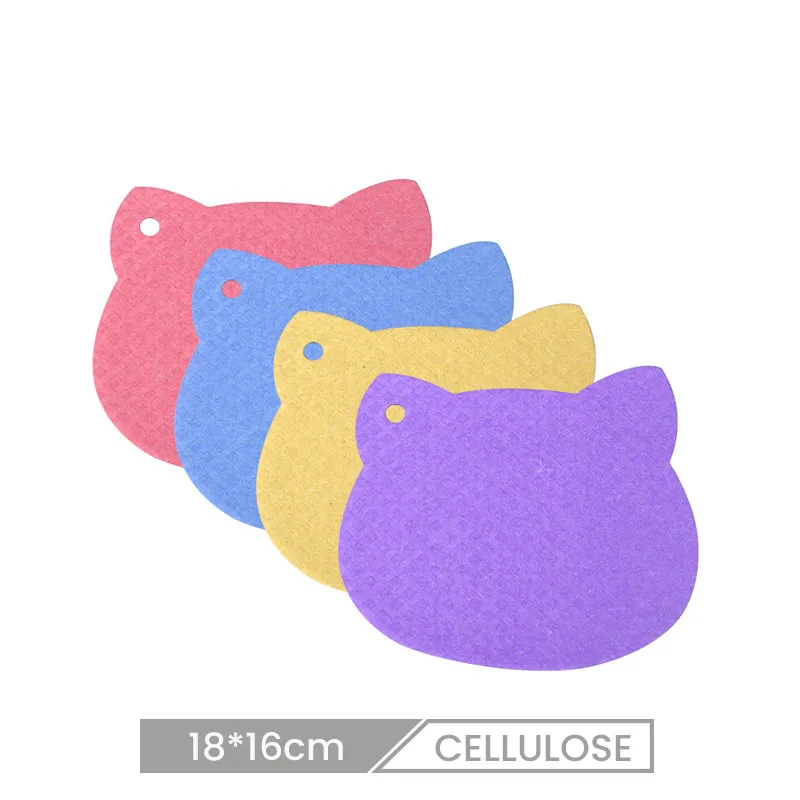 Custom Cartoon Shaped Wood Pulp Cotton Kitchen Towel