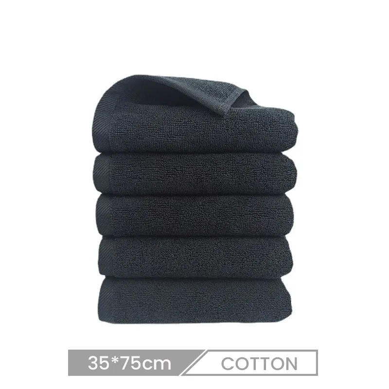 Custom 35*70cm Cotton Black Towel