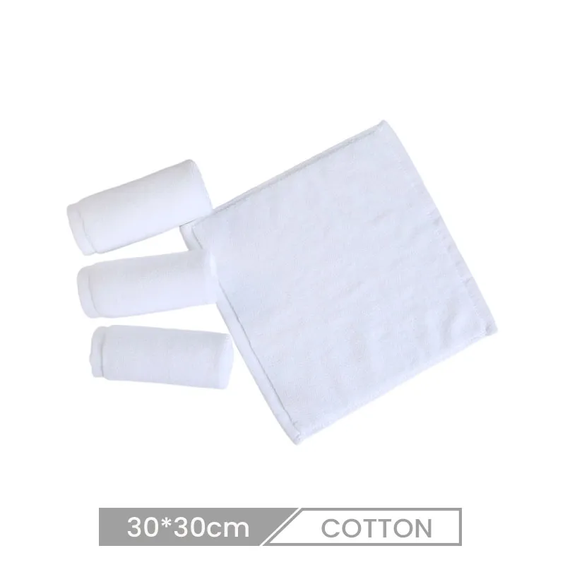 30*30cm Custom Cotton White Small Square Towel