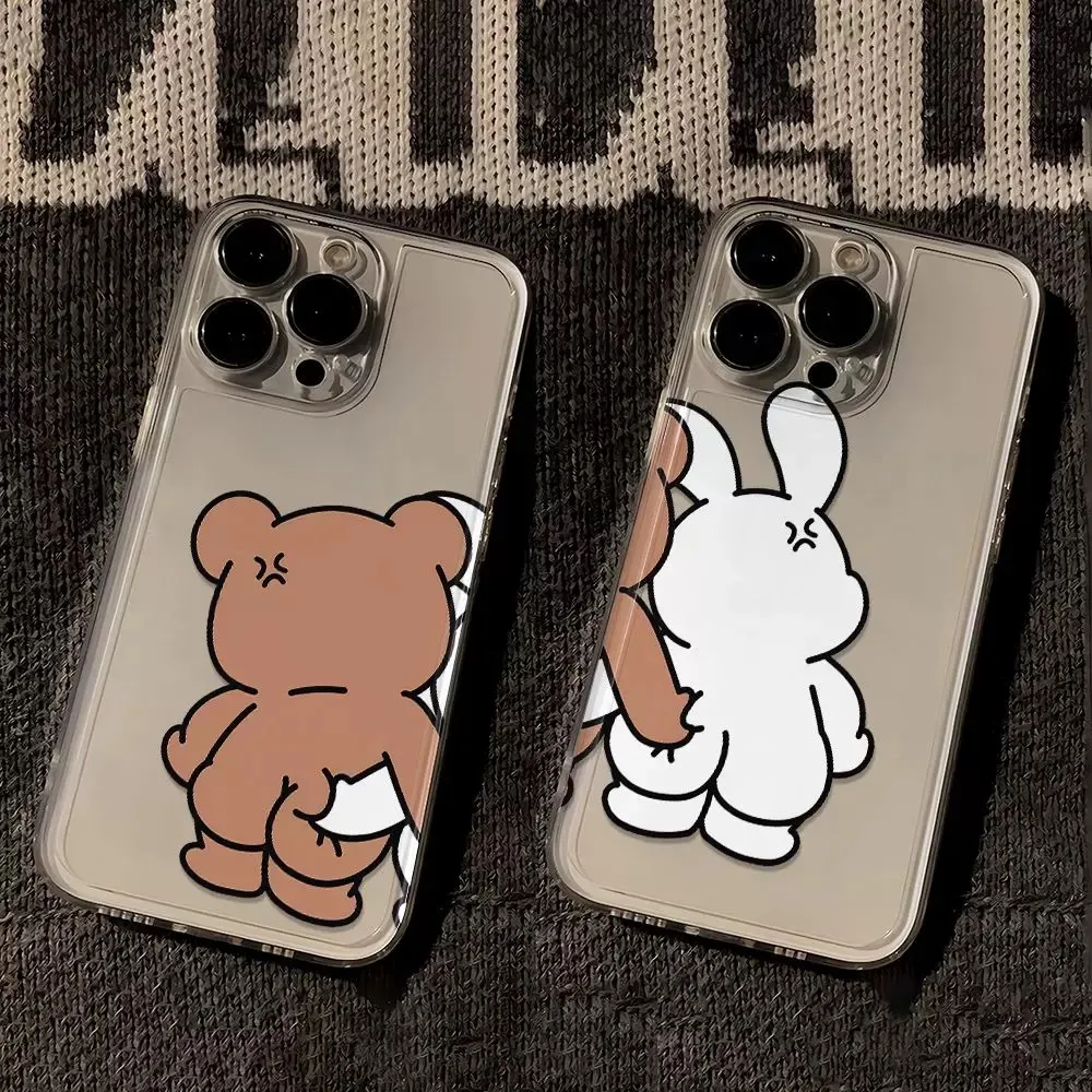 Fashion Cute Bear Rabbit TPU All-Inclusive Apple iPhone Case