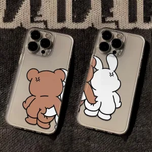 Fashion Cute Bear Rabbit TPU All-Inclusive Apple iPhone Case
