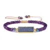 Amethyst Pseudocrystal Cluster Rectangular Weave