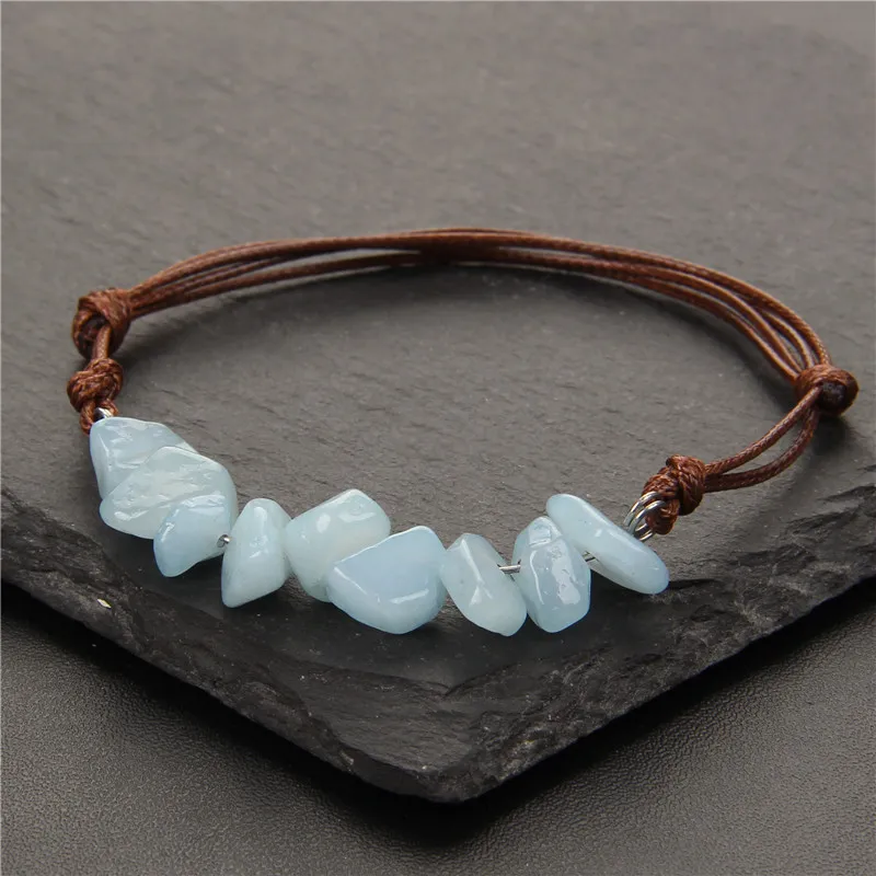 Women Retro Boho Natural Agate Beads Bracelet