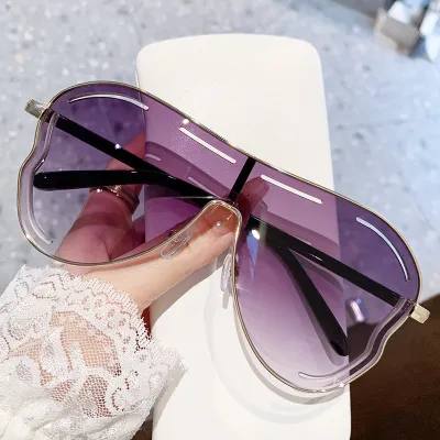 Women Fashion Gradient Big Frame Butterfly Sunglasses
