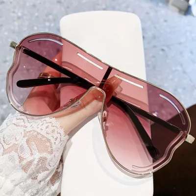 Women Fashion Gradient Big Frame Butterfly Sunglasses