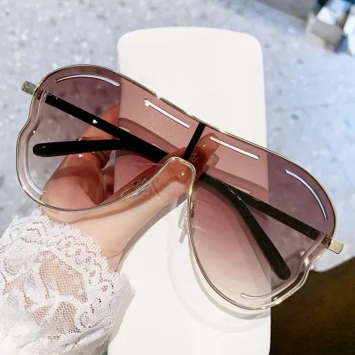 Women Fashion Gradient Big Frame Butterfly Sunglasses