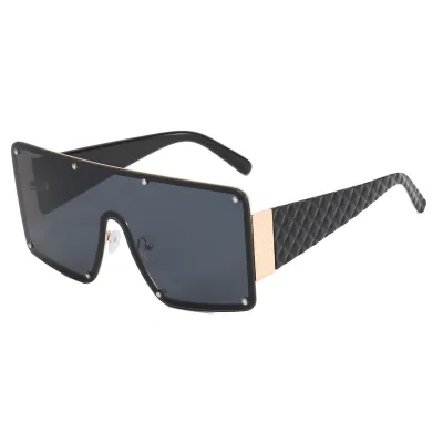 Fashion Square Metal Frame Sunglasses with PC Lens