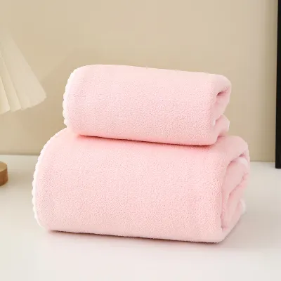 35*35cm High Density Coral Fleece Gift Towel Logo Custom