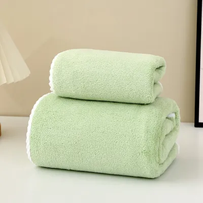 35*75cm High Density Coral Fleece Gift Towel Logo Custom