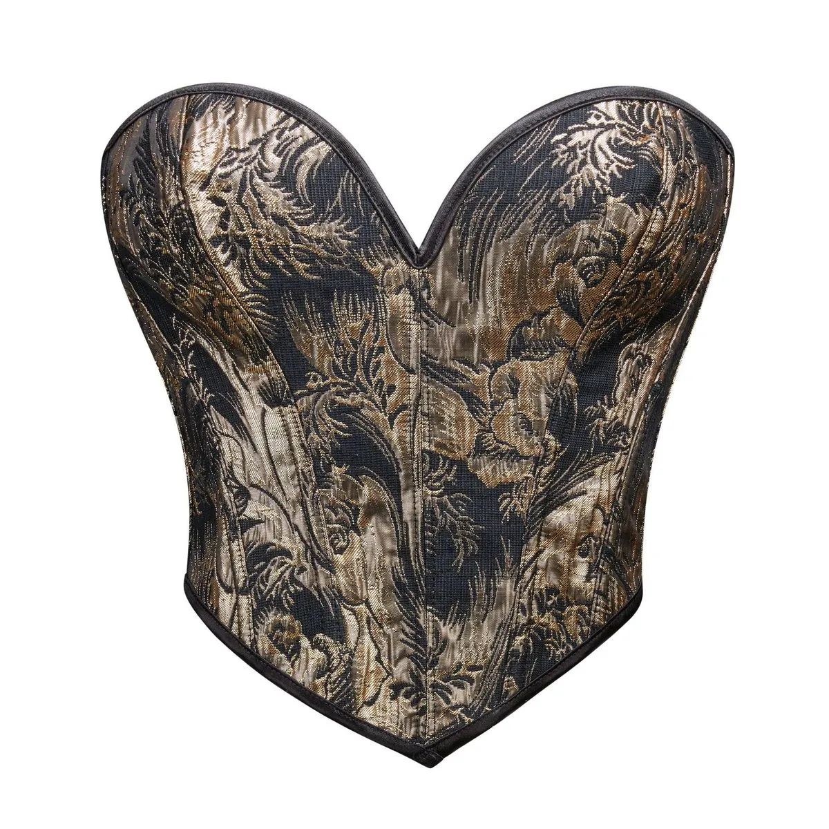 Women Sexy Retro Printed Strapless Lace-Up Tube Top